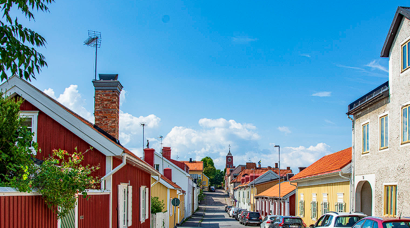 Vista del puerto de Öregrund