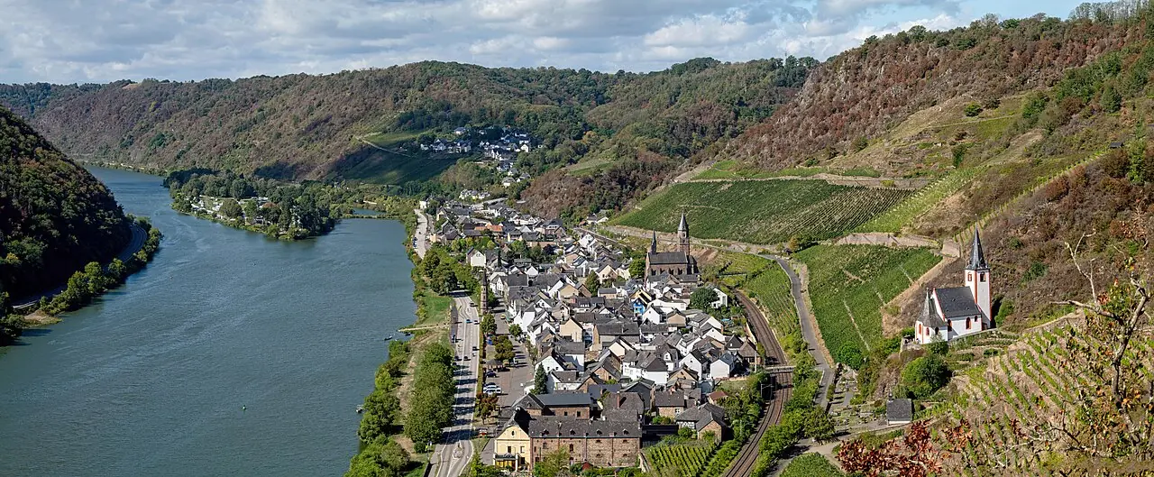 Mosel och vinodlingarna vid Hatzenport